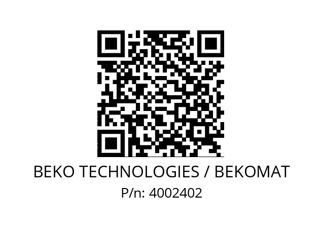   BEKO TECHNOLOGIES / BEKOMAT 4002402