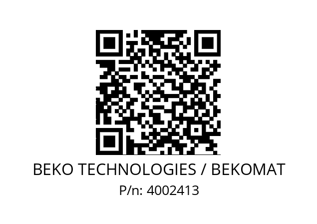   BEKO TECHNOLOGIES / BEKOMAT 4002413