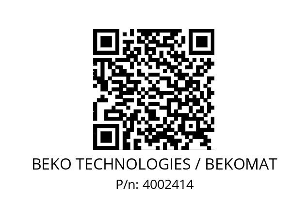   BEKO TECHNOLOGIES / BEKOMAT 4002414