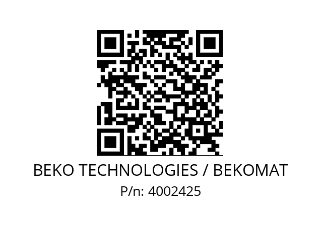   BEKO TECHNOLOGIES / BEKOMAT 4002425