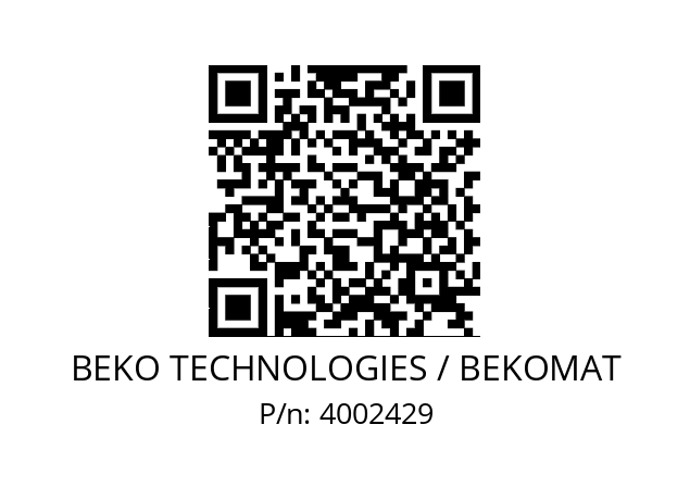   BEKO TECHNOLOGIES / BEKOMAT 4002429