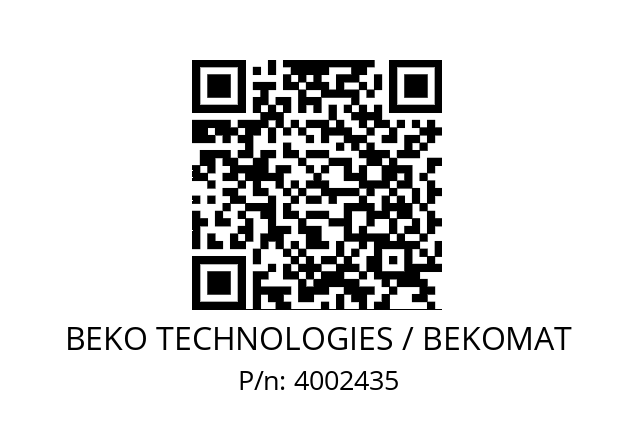   BEKO TECHNOLOGIES / BEKOMAT 4002435