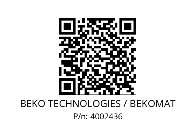   BEKO TECHNOLOGIES / BEKOMAT 4002436