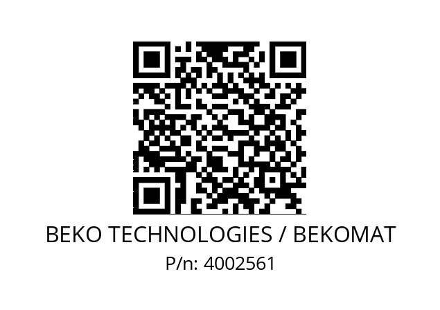   BEKO TECHNOLOGIES / BEKOMAT 4002561