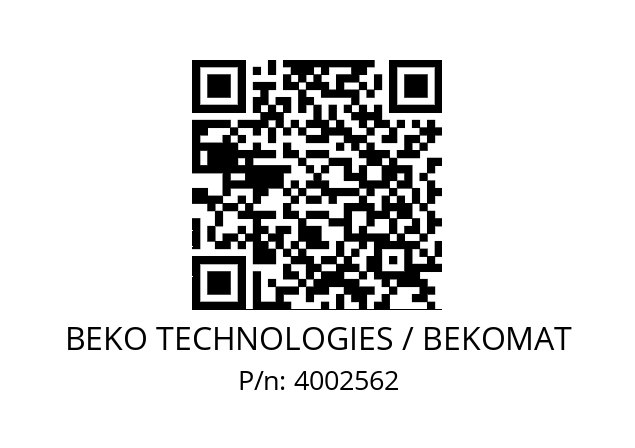   BEKO TECHNOLOGIES / BEKOMAT 4002562