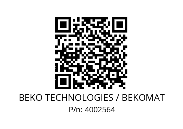   BEKO TECHNOLOGIES / BEKOMAT 4002564