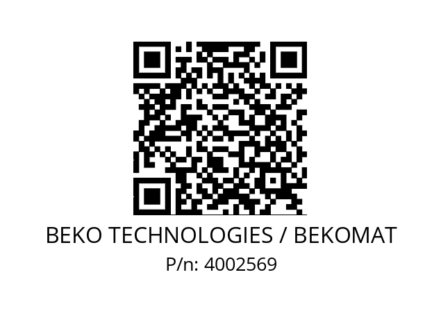   BEKO TECHNOLOGIES / BEKOMAT 4002569