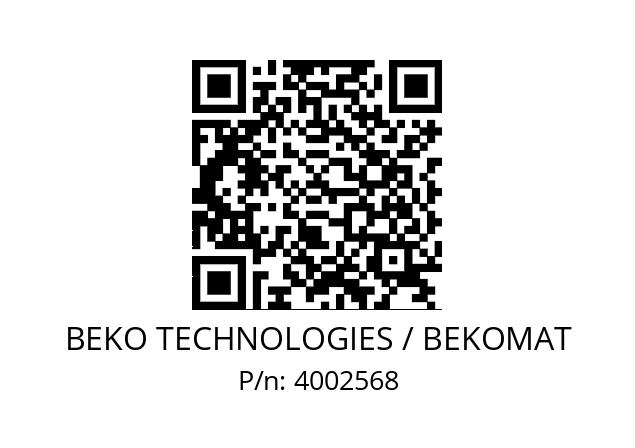   BEKO TECHNOLOGIES / BEKOMAT 4002568