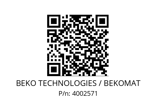   BEKO TECHNOLOGIES / BEKOMAT 4002571