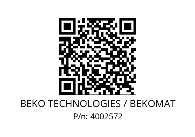   BEKO TECHNOLOGIES / BEKOMAT 4002572