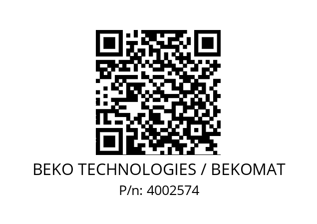   BEKO TECHNOLOGIES / BEKOMAT 4002574