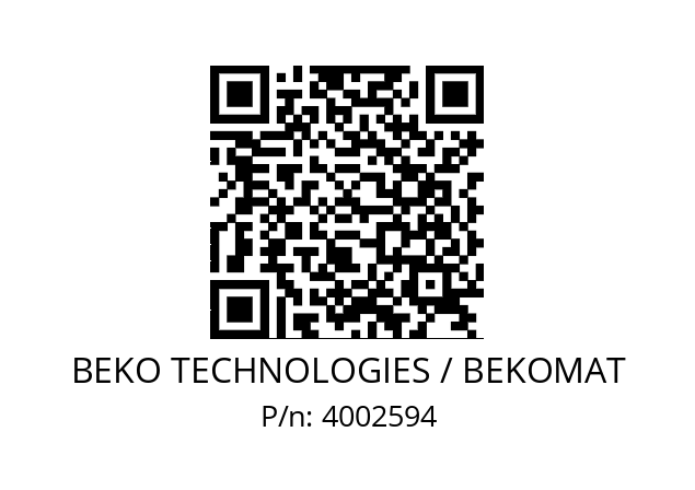   BEKO TECHNOLOGIES / BEKOMAT 4002594