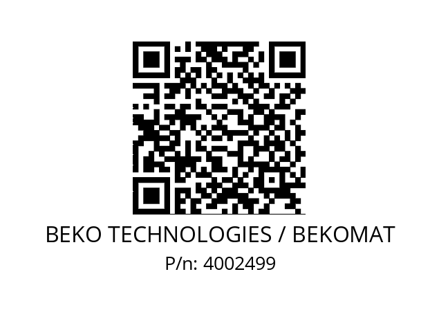   BEKO TECHNOLOGIES / BEKOMAT 4002499