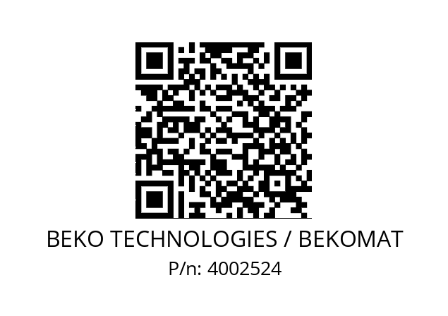   BEKO TECHNOLOGIES / BEKOMAT 4002524