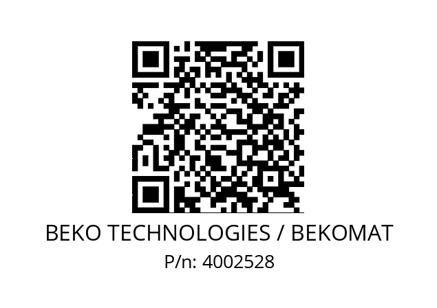   BEKO TECHNOLOGIES / BEKOMAT 4002528