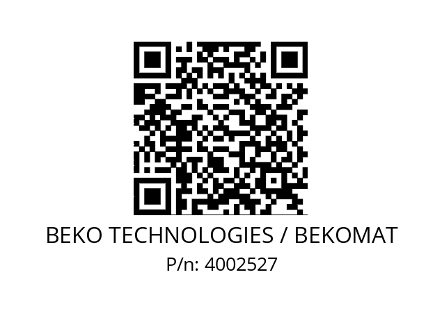   BEKO TECHNOLOGIES / BEKOMAT 4002527