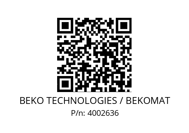   BEKO TECHNOLOGIES / BEKOMAT 4002636