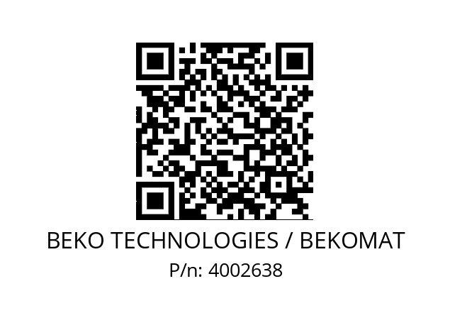   BEKO TECHNOLOGIES / BEKOMAT 4002638