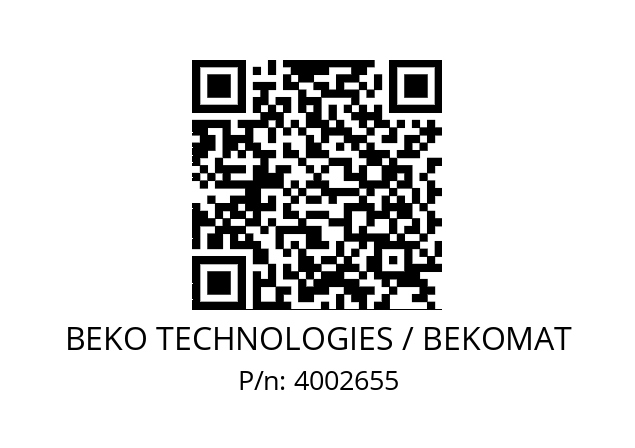   BEKO TECHNOLOGIES / BEKOMAT 4002655