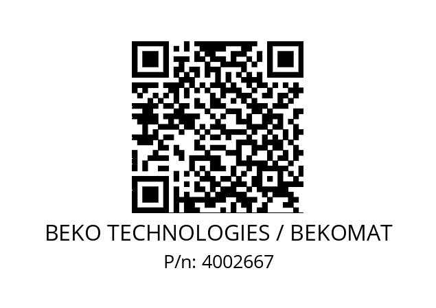   BEKO TECHNOLOGIES / BEKOMAT 4002667