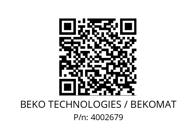   BEKO TECHNOLOGIES / BEKOMAT 4002679