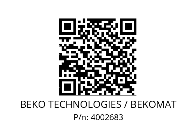   BEKO TECHNOLOGIES / BEKOMAT 4002683