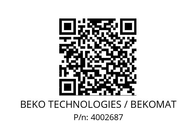   BEKO TECHNOLOGIES / BEKOMAT 4002687