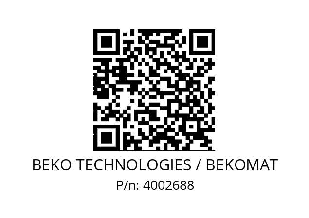   BEKO TECHNOLOGIES / BEKOMAT 4002688