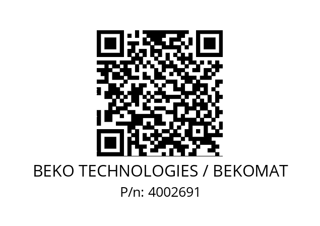   BEKO TECHNOLOGIES / BEKOMAT 4002691