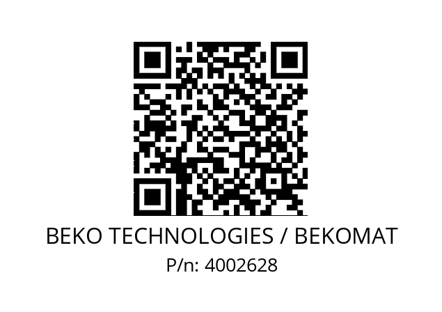   BEKO TECHNOLOGIES / BEKOMAT 4002628