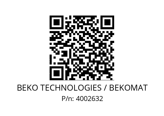   BEKO TECHNOLOGIES / BEKOMAT 4002632