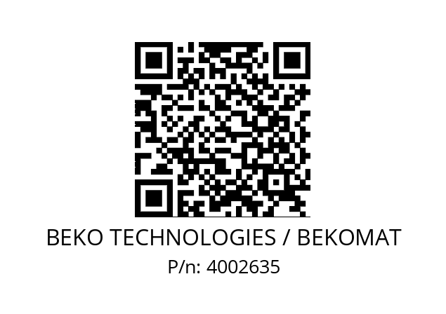   BEKO TECHNOLOGIES / BEKOMAT 4002635