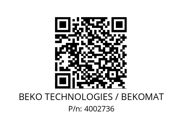   BEKO TECHNOLOGIES / BEKOMAT 4002736