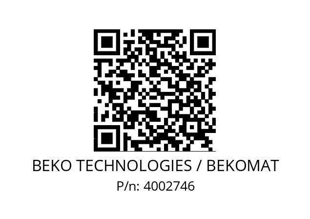   BEKO TECHNOLOGIES / BEKOMAT 4002746