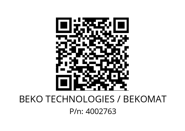   BEKO TECHNOLOGIES / BEKOMAT 4002763