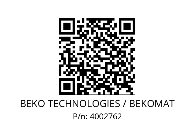   BEKO TECHNOLOGIES / BEKOMAT 4002762