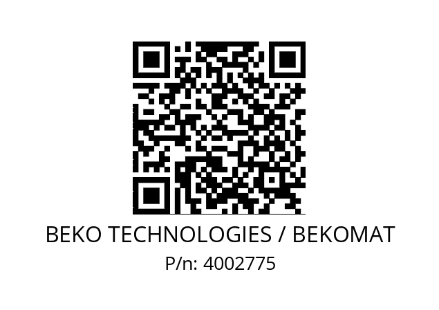   BEKO TECHNOLOGIES / BEKOMAT 4002775