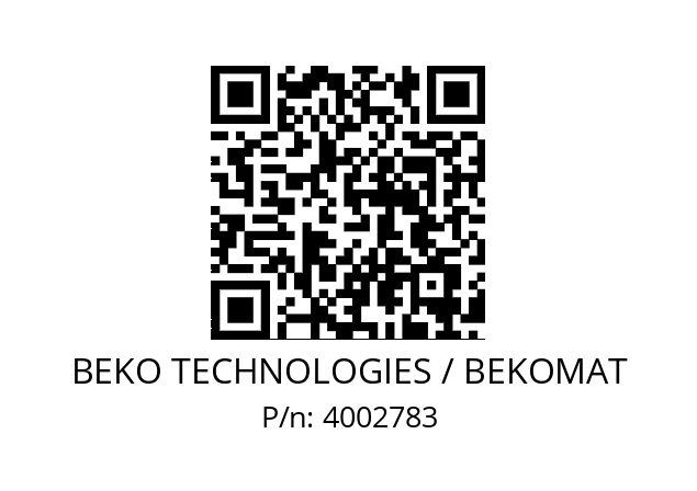   BEKO TECHNOLOGIES / BEKOMAT 4002783