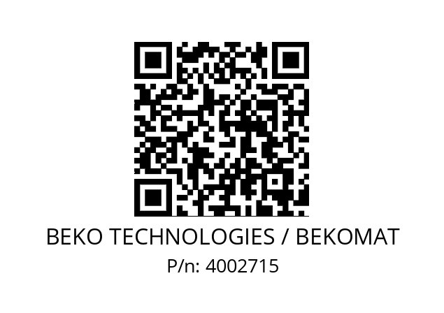   BEKO TECHNOLOGIES / BEKOMAT 4002715