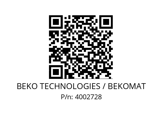   BEKO TECHNOLOGIES / BEKOMAT 4002728