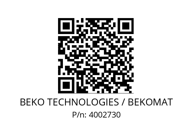   BEKO TECHNOLOGIES / BEKOMAT 4002730