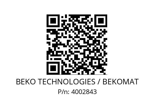   BEKO TECHNOLOGIES / BEKOMAT 4002843