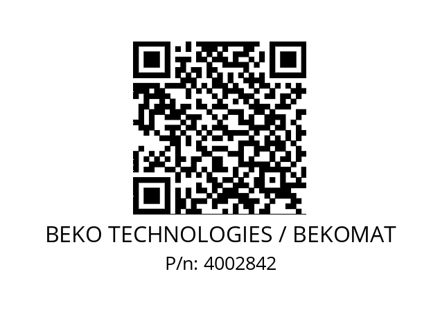   BEKO TECHNOLOGIES / BEKOMAT 4002842