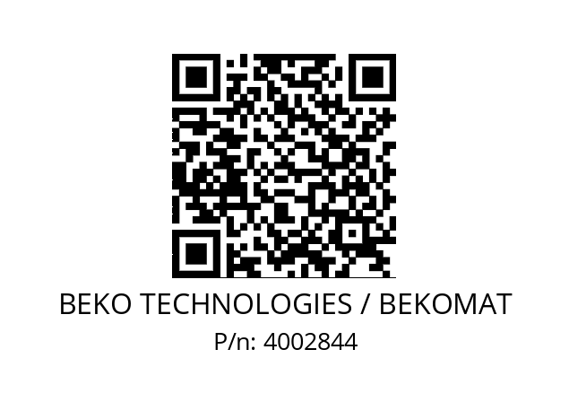   BEKO TECHNOLOGIES / BEKOMAT 4002844