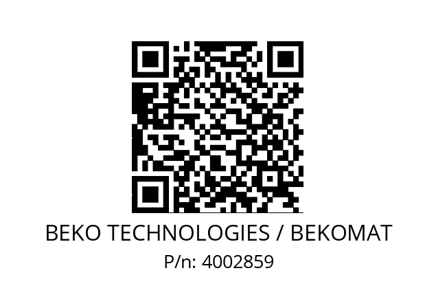   BEKO TECHNOLOGIES / BEKOMAT 4002859