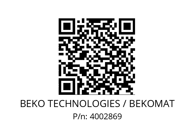   BEKO TECHNOLOGIES / BEKOMAT 4002869