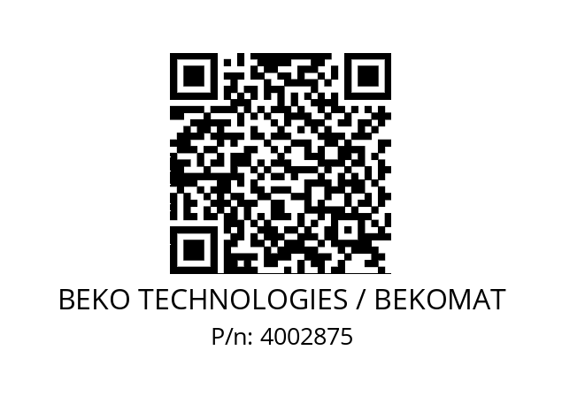   BEKO TECHNOLOGIES / BEKOMAT 4002875