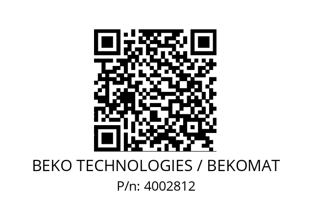   BEKO TECHNOLOGIES / BEKOMAT 4002812