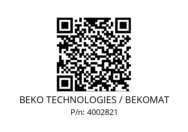   BEKO TECHNOLOGIES / BEKOMAT 4002821