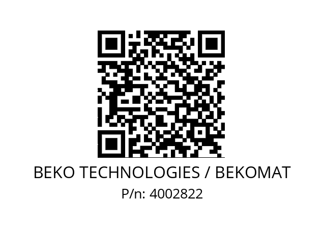   BEKO TECHNOLOGIES / BEKOMAT 4002822